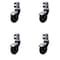 Service Caster 3'' Black Neoprene Rubber Casters Corner Mount Brackets , 4PK SCC-GR03S310-NPRB-BK-71678-4-CB90-4 - alternate 1